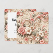 Roos Tuin Scrollwork Kaart (Voorkant / Achterkant)