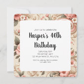 Roos Tuin Scrollwork Kaart (Achterkant)