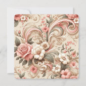  Roos Tuin Scrollwork Kaart (Voorkant)