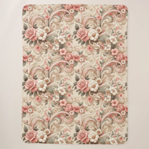 Roos Tuin Scrollwork Sherpa Deken