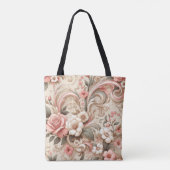  Roos Tuin Scrollwork Tote Bag (Achterkant)