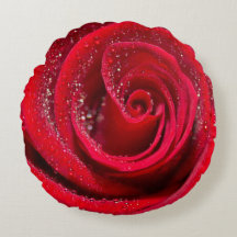 "Roos tuin sereniteit: rond kussen ontwerp"