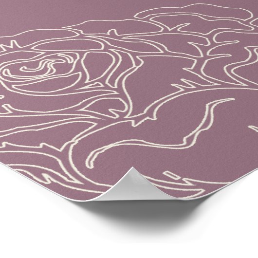 Roos Tuin - Specialistische wandkunst - Violet - Poster (Hoek)