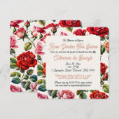  Roos Tuin Tea Party Uitnodiging (Voorkant / Achterkant)