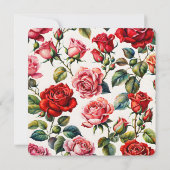  Roos Tuin Tea Party Uitnodiging (Achterkant)