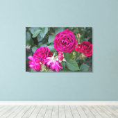 Roos Tuin Uitgerekt Canvas Print (Insitu (Houten vloer))