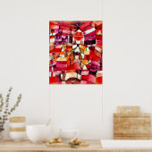 Roos tuin van Paul Klee, beroemde kleurrijke abstr Poster (Keuken)