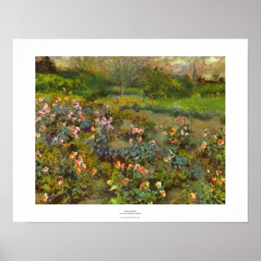 Roos Tuin van Renoir, prachtige impressionistische Poster (Voorkant)