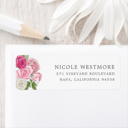 Roos Tuinadres Etiket (Insitu)