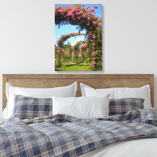 Roos Tuinbogen van Elizabeth Park Canvas Print (Insitu (Slaapkamer))