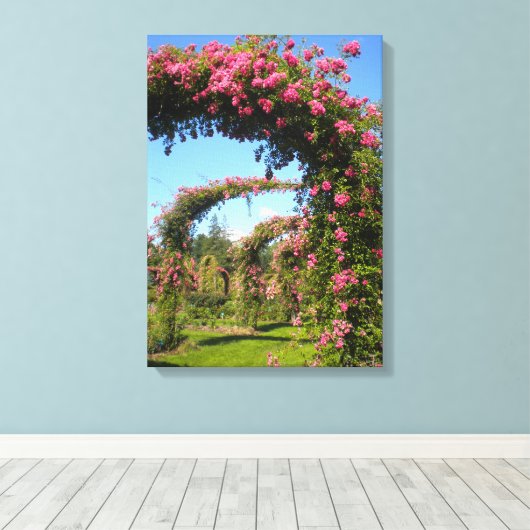 Roos Tuinbogen van Elizabeth Park Canvas Print (Insitu (Houten vloer))