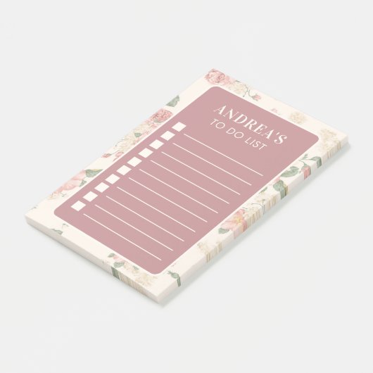  Roos tuinbouillon Post-it® Notes (Schuin)