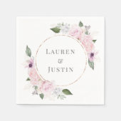 Roos Tuinbouwmonogram Napkin Servet (Voorkant)