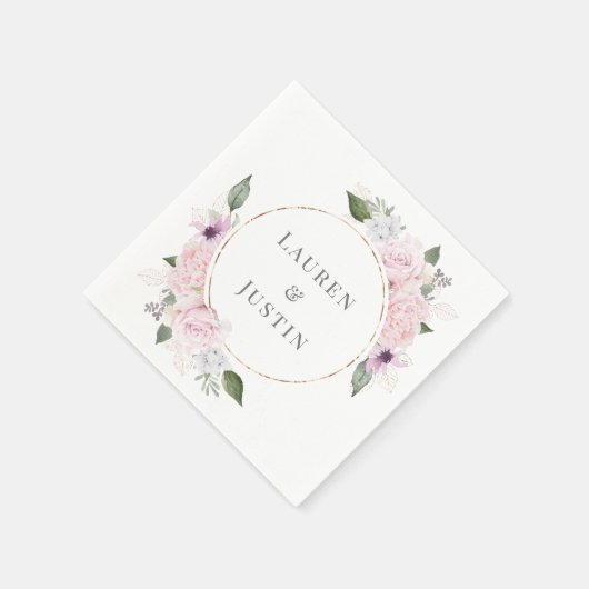 Roos Tuinbouwmonogram Napkin Servet (Hoek)