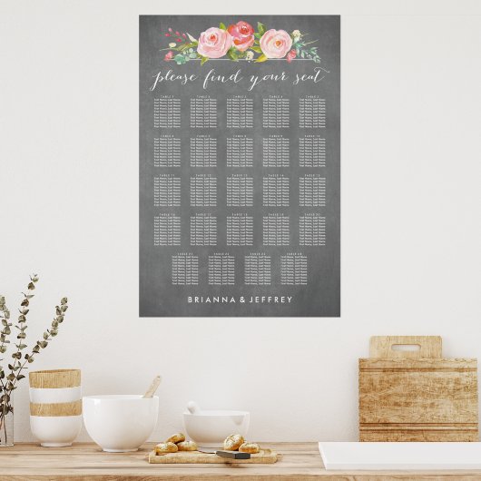 Roos tuinbouwrooster poster (Keuken)