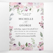 roos tuinelegant drix - huwelijksuitnodiging drieluik uitnodiging (Binnenkant midden)