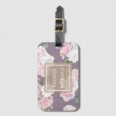 roos tuinelegant floranje bagagelabel (Voorkant (verticaal))