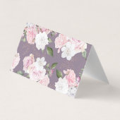 roos tuinelegant floreel gevouwen visitekaartje (Achterkant)