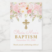 Roos Tuingeblazen mini-wijnfleslabels Wijn Etiket (Enkel label)