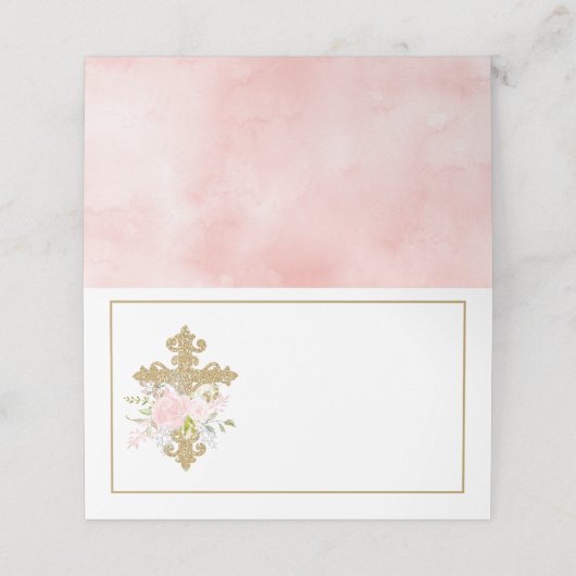 Roos Tuingebluste tentaart Plaatskaartje (Buitenkant ongevouwen)