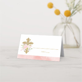 Roos tuinkrabben gevouwen tent plaatskaartje