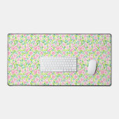 Roos tuinpakpapier bureaumat (Keyboard & Muis)