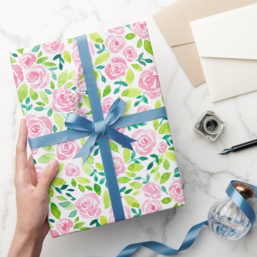 Roos tuinpakpapier cadeaupapier (Geschenken)