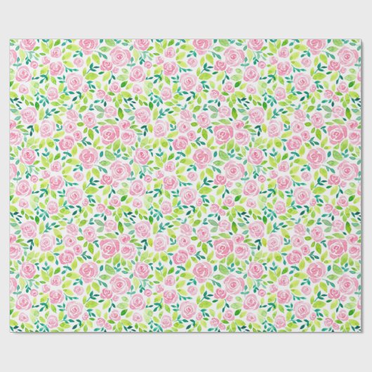 Roos tuinpakpapier cadeaupapier (Vlak)