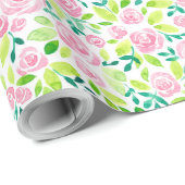 Roos tuinpakpapier cadeaupapier (Rol Hoek)