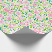 Roos tuinpakpapier cadeaupapier (Hoek)