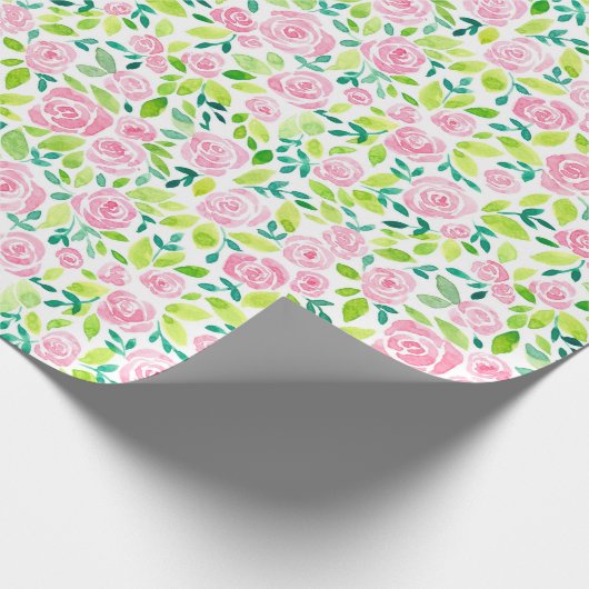 Roos tuinpakpapier cadeaupapier (Hoek)