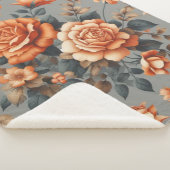  Roos Tuinpatroon Sherpa Deken (3/4)