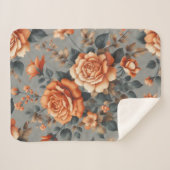  Roos Tuinpatroon Sherpa Deken (Voorkant (horizontaal))