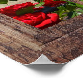 Roos tuinramen poster (Hoek)