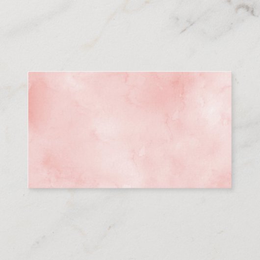 Roos Tuinroze Waterverf Floral Flat Plaatskaartje (Achterkant)