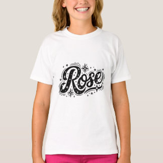 Roos typografie - grillige elegantie t-shirt