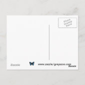 Roos Uil & Azure Deer Dank u Briefkaart (Achterkant)