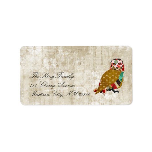 Roos Uil Whitewash Floral label (Voorkant)