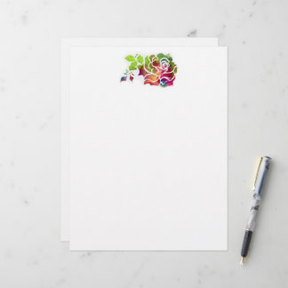 Roos Uitgesneden Papieren Vel 8.5x11