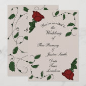 Roos uitnodigen kaart (Voorkant / Achterkant)