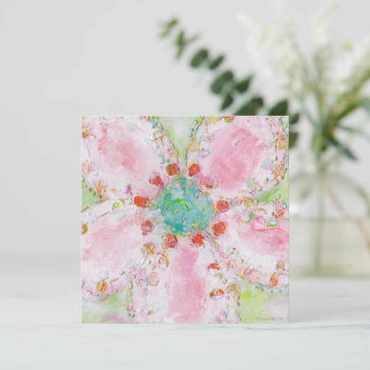 Roos Uitnodiging (Staand voorkant)