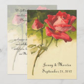 Roos Uitnodiging (Voorkant / Achterkant)