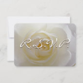 Roos Uitnodiging Gepersonaliseerd White Rose RSVP- (Voorkant)