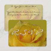 Roos Uitnodiging Gepersonaliseerde Gele Roze RSVP- (Voorkant / Achterkant)