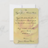 Roos Uitnodiging Gepersonaliseerde Gele Roze RSVP- (Achterkant)