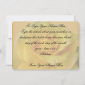 Roos Uitnodiging Gepersonaliseerde Gele Roze RSVP- (Achterkant)