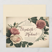  Roos - Uitnodiging tot huwelijk (Voorkant / Achterkant)