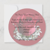 Roos Uitnodigingen Aangepaste Peach Roos RSVP-kaar (Achterkant)