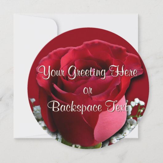 Roos Uitnodigingen Aangepaste Peach Roos RSVP-kaar (Voorkant)