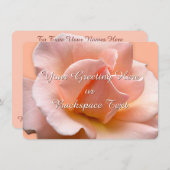 Roos Uitnodigingen Aangepaste Peach Roos RSVP-kaar (Voorkant / Achterkant)